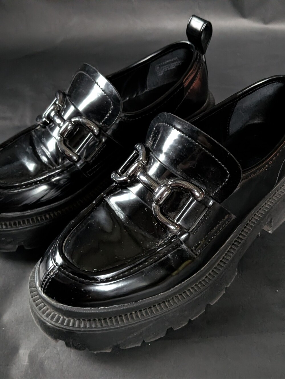 Madden Girl Ashlee Loafer Chunky Platform Heel With Buckle Size 7 Y2K Whimsygoth